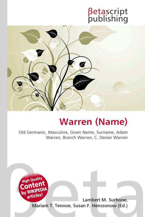 Knjiga Warren (Name) Mariam T. Tennoe