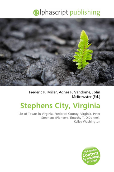 Knjiga Stephens City, Virginia Agnes F. Vandome