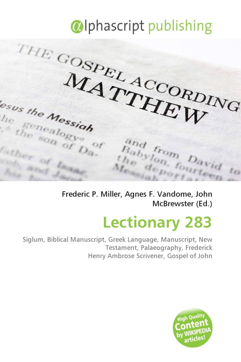 Kniha Lectionary 283 Agnes F. Vandome