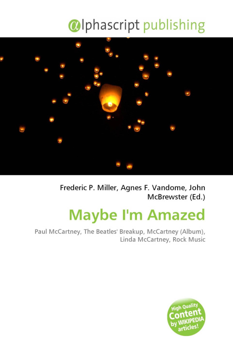 Kniha Maybe I'm Amazed Agnes F. Vandome