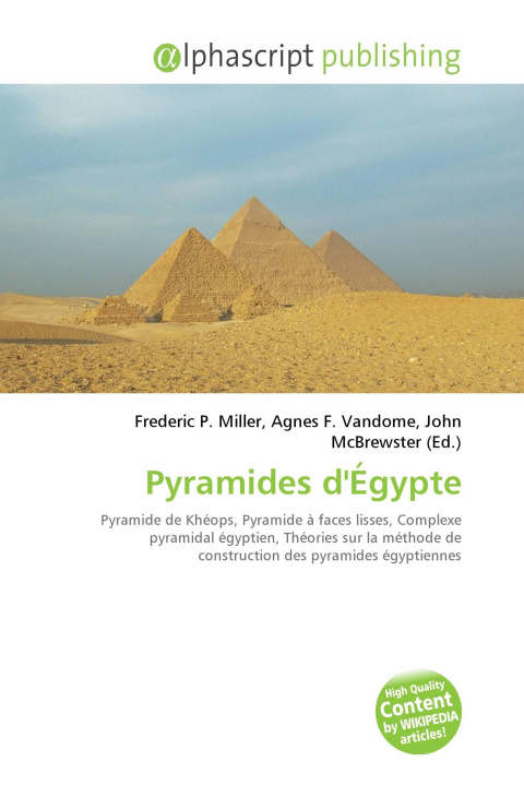 Könyv Pyramides d'Égypte Agnes F. Vandome