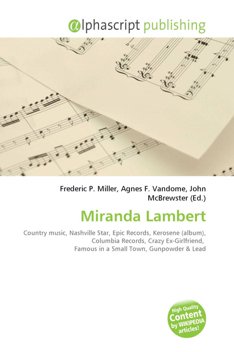 Könyv Miranda Lambert Agnes F. Vandome