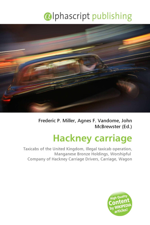 Könyv Hackney carriage Agnes F. Vandome