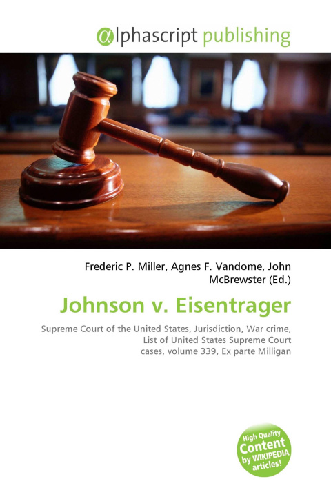 Kniha Johnson v. Eisentrager Agnes F. Vandome
