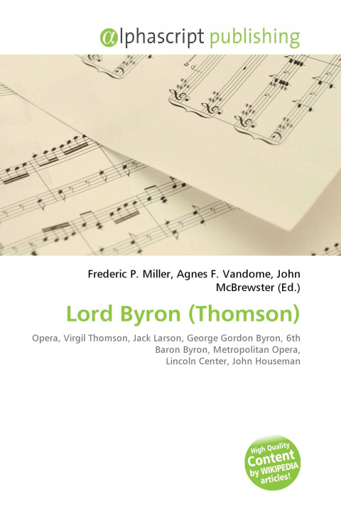 Kniha Lord Byron (Thomson) Agnes F. Vandome