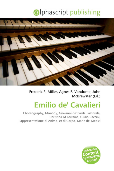 Kniha Emilio de' Cavalieri Agnes F. Vandome