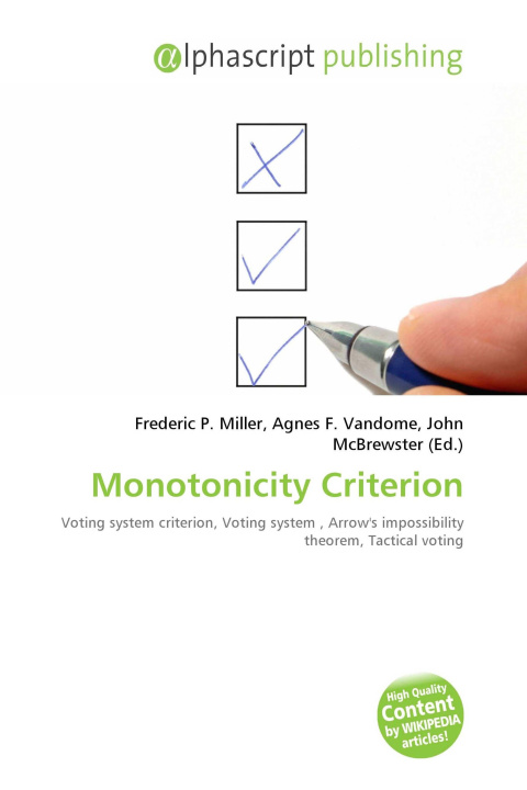Knjiga Monotonicity Criterion Agnes F. Vandome