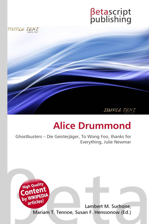 Knjiga Alice Drummond Mariam T. Tennoe