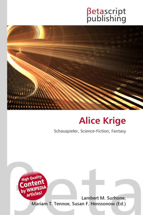 Kniha Alice Krige Mariam T. Tennoe