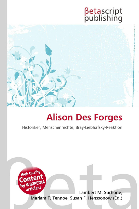 Knjiga Alison Des Forges Mariam T. Tennoe