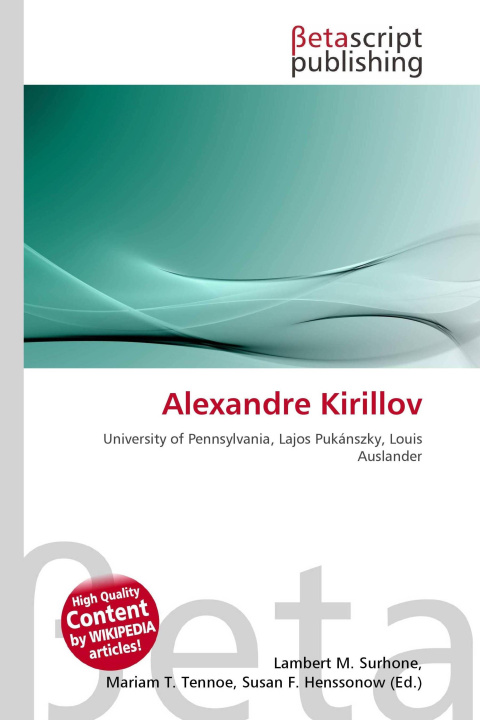 Knjiga Alexandre Kirillov Mariam T. Tennoe