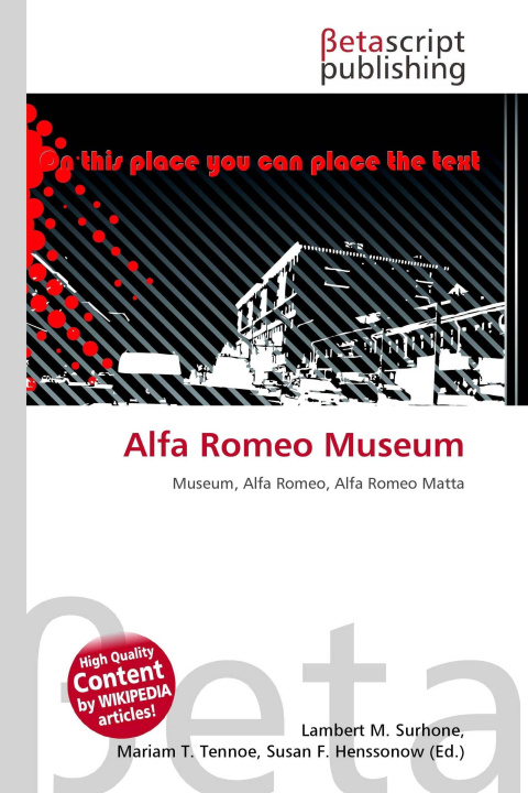 Kniha Alfa Romeo Museum Mariam T. Tennoe