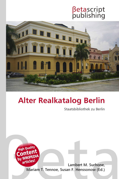 Kniha Alter Realkatalog Berlin Mariam T. Tennoe