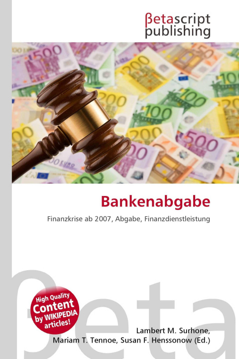 Kniha Bankenabgabe Mariam T. Tennoe