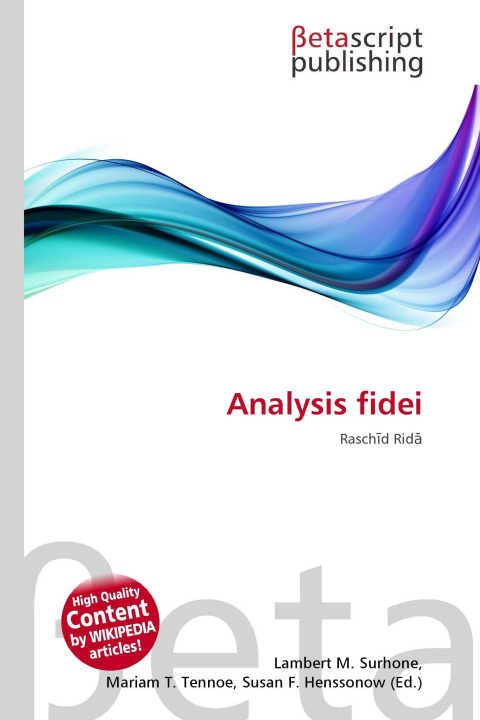 Kniha Analysis fidei Mariam T. Tennoe
