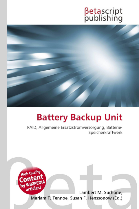 Kniha Battery Backup Unit Mariam T. Tennoe