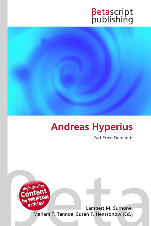 Könyv Andreas Hyperius Mariam T. Tennoe