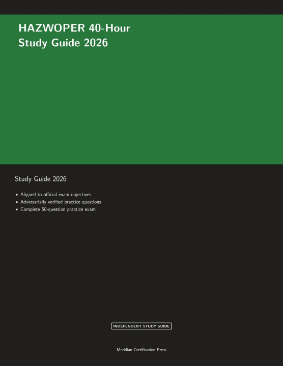 Knjiga HAZWOPER 40-Hour Study Guide 2026 Meridian Certification Press