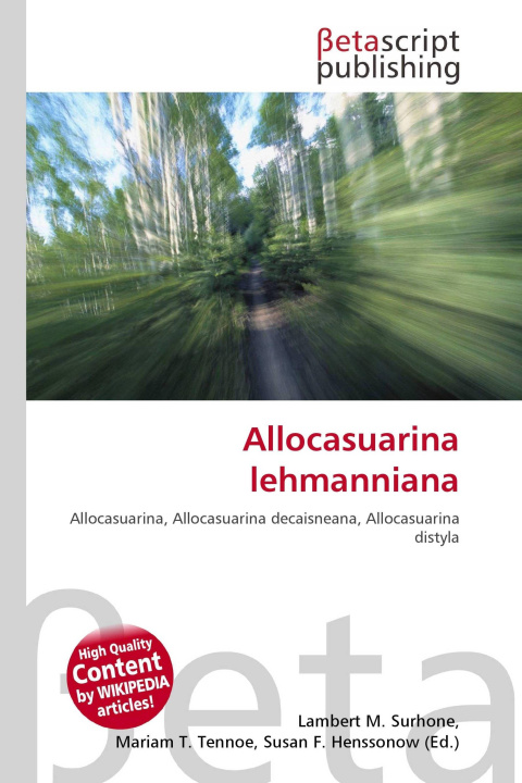 Kniha Allocasuarina lehmanniana Mariam T. Tennoe