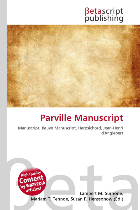 Kniha Parville Manuscript Mariam T. Tennoe