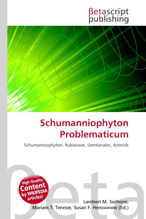 Kniha Schumanniophyton Problematicum Mariam T. Tennoe