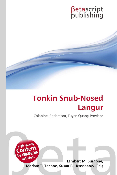 Kniha Tonkin Snub-Nosed Langur Mariam T. Tennoe