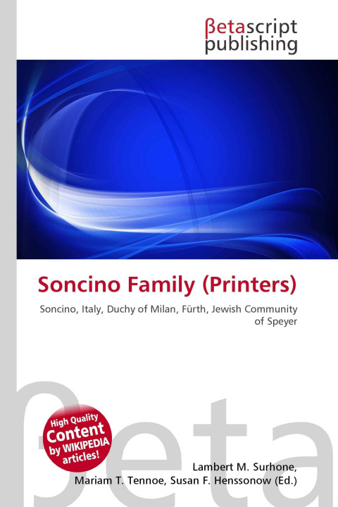 Kniha Soncino Family (Printers) Mariam T. Tennoe