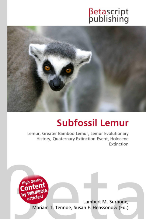 Kniha Subfossil Lemur Mariam T. Tennoe