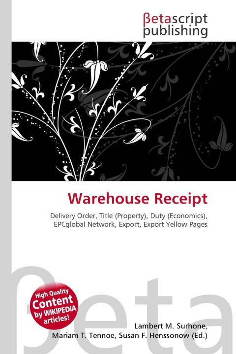 Kniha Warehouse Receipt Mariam T. Tennoe