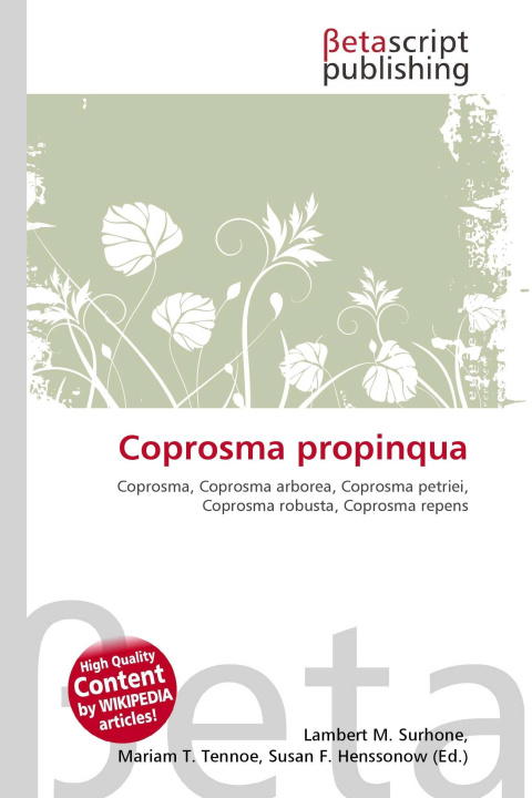 Kniha Coprosma propinqua Mariam T. Tennoe