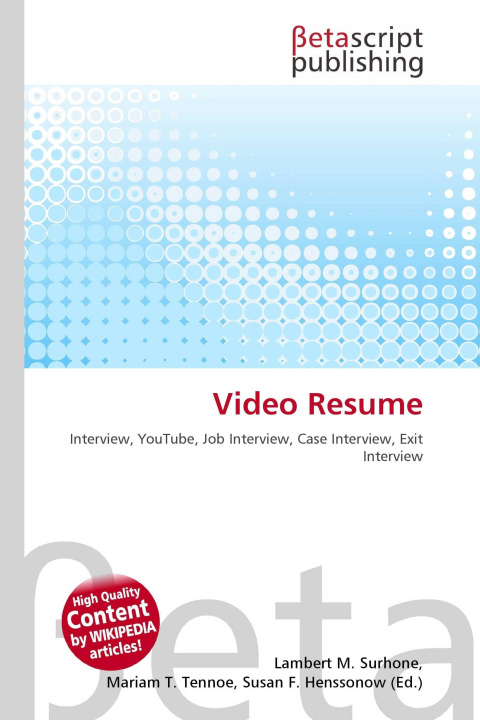 Knjiga Video Resume Mariam T. Tennoe