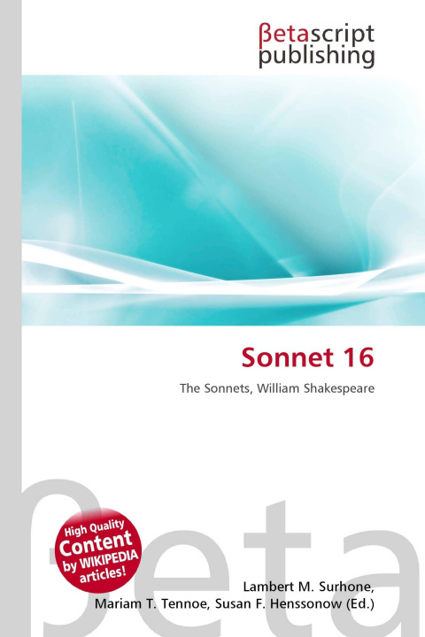 Kniha Sonnet 16 Mariam T. Tennoe