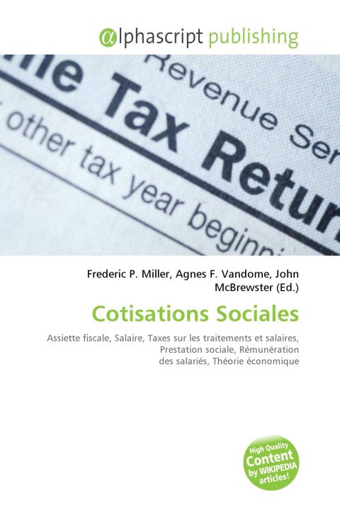 Kniha Cotisations Sociales Agnes F. Vandome