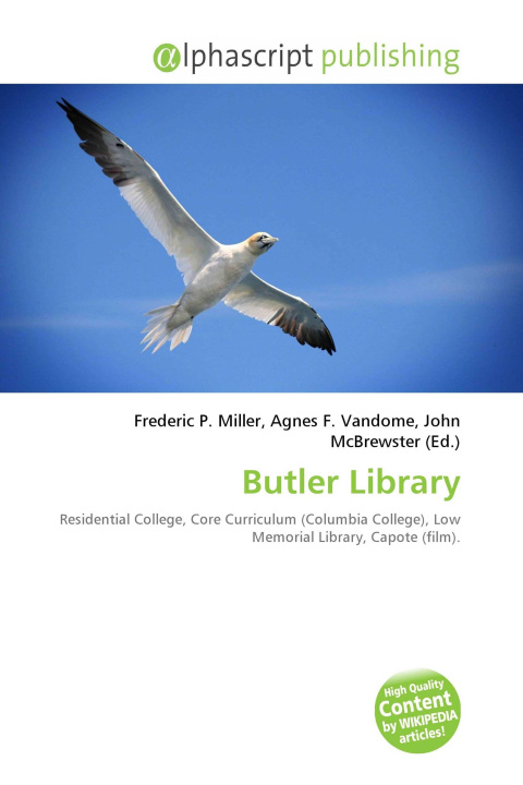 Kniha Butler Library Agnes F. Vandome