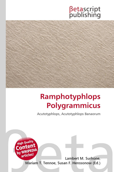 Kniha Ramphotyphlops Polygrammicus Mariam T. Tennoe