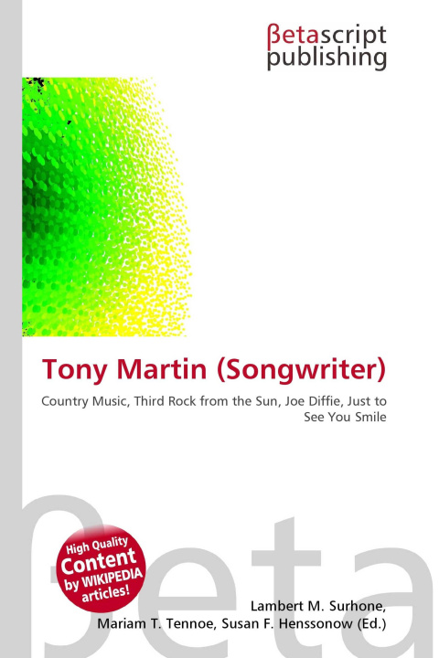 Kniha Tony Martin (Songwriter) Mariam T. Tennoe