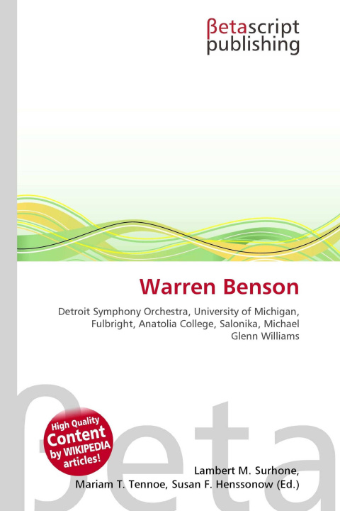 Kniha Warren Benson Mariam T. Tennoe