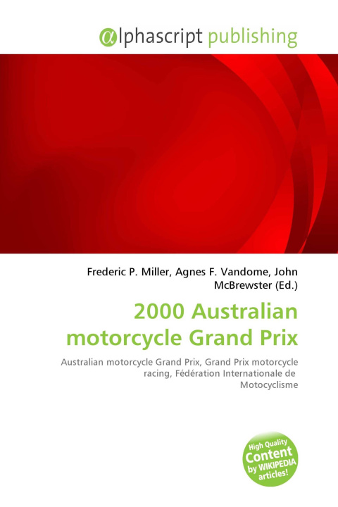 Knjiga 2000 Australian motorcycle Grand Prix Agnes F. Vandome