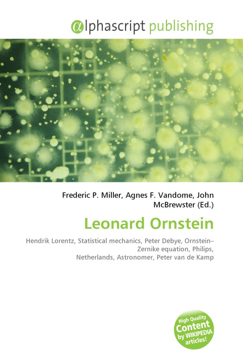Kniha Leonard Ornstein Agnes F. Vandome