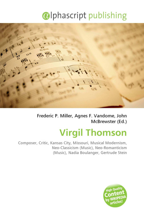 Kniha Virgil Thomson Agnes F. Vandome
