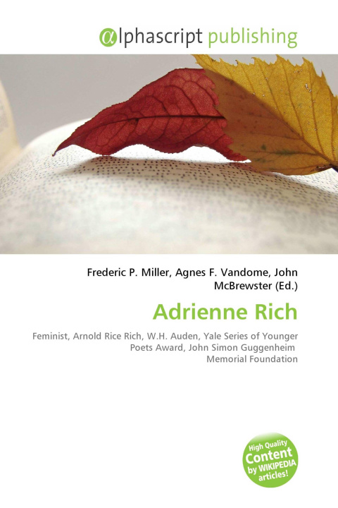 Kniha Adrienne Rich Agnes F. Vandome