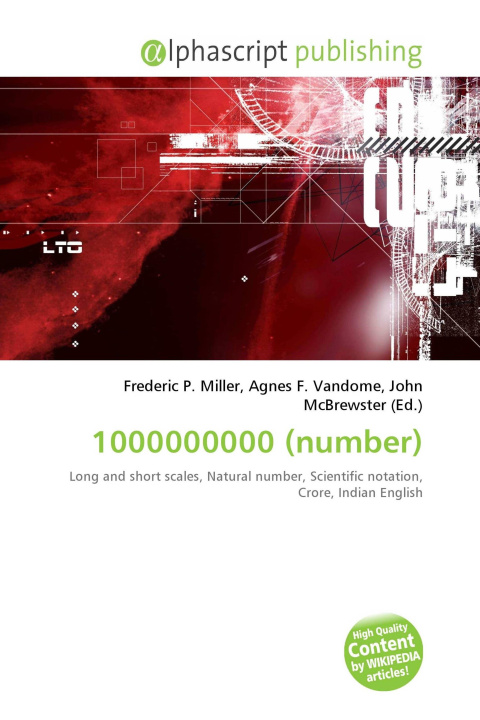 Könyv 1000000000 (number) Agnes F. Vandome