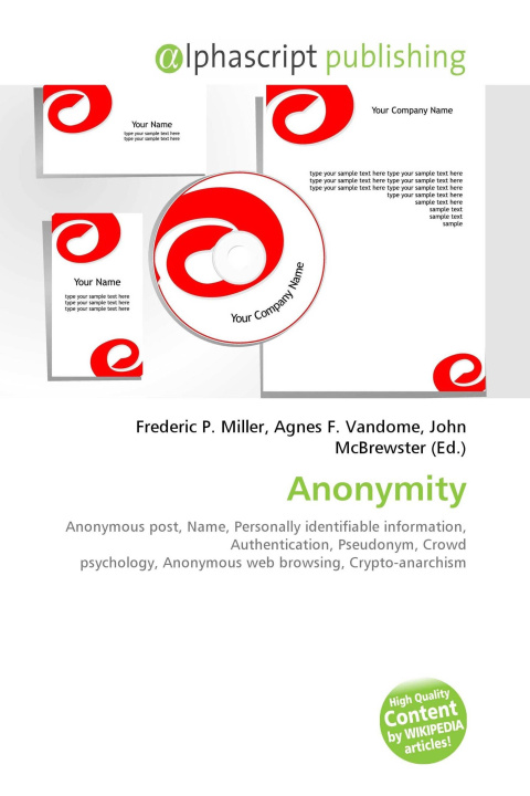 Книга Anonymity Agnes F. Vandome