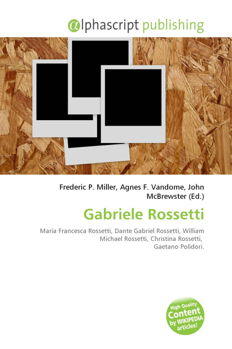 Book Gabriele Rossetti Agnes F. Vandome