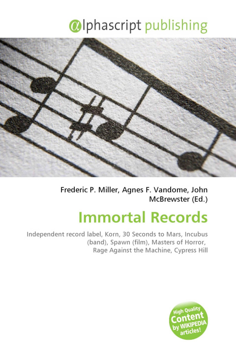 Kniha Immortal Records Agnes F. Vandome