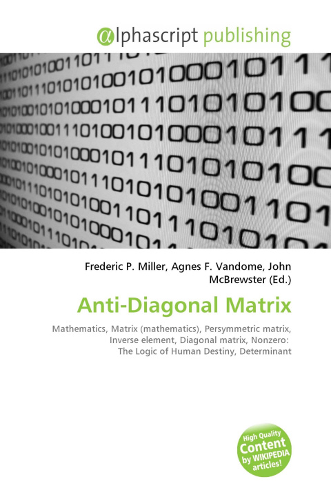 Kniha Anti-Diagonal Matrix Agnes F. Vandome