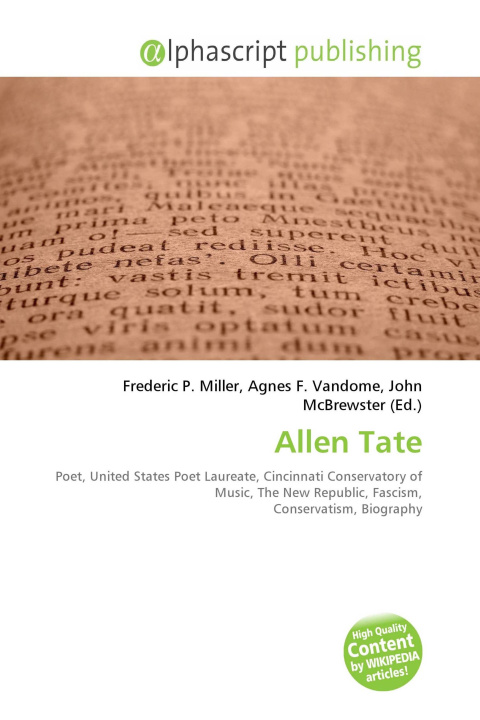 Kniha Allen Tate Agnes F. Vandome