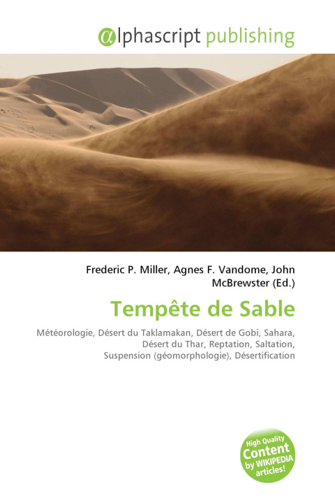 Книга Tempête de Sable Agnes F. Vandome