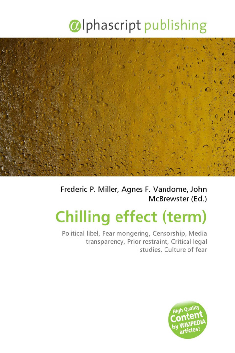 Kniha Chilling effect (term) Agnes F. Vandome