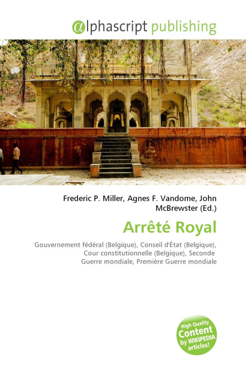 Kniha Arrêté Royal Agnes F. Vandome